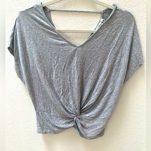 Good Luck Gem twist front cropped T-shirt